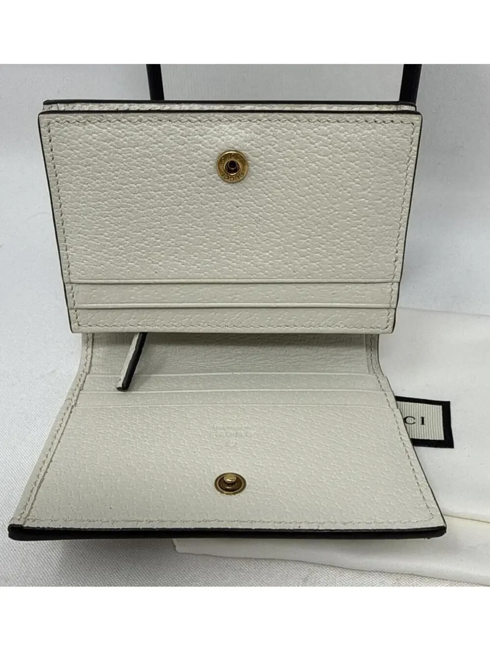 Gucci Bee Cream Queen Margaret GG Leather Folding Wallet NWOT - Picture 6 of 8